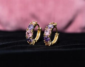 Gold & Silver Hoop Earrings - Classic Women&#39;s Jewelry - Minimalist Everyday Style