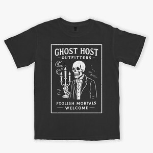 Haunted Mansion Vintage Vibe Tee, Distressed Comfort Colors T-shirt, Unisex Garment-Dyed Shirt Black