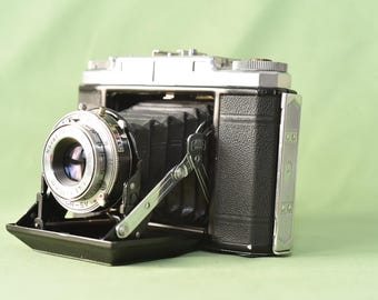 Zeiss Ikon IKONTA 1950s, cámara plegable con telémetro, funcionamiento perfecto