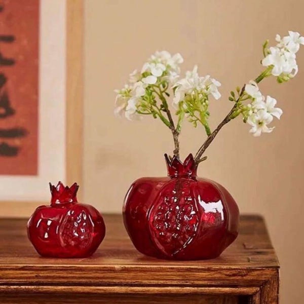 Glass Pomegranate Vase