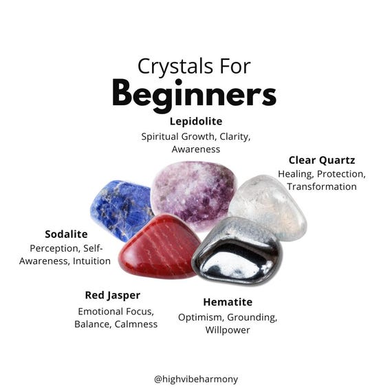 Beginner Crystal Set, Healing Tumbled Stones Starter Kit - Etsy