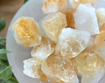 Tumbled Citrine Stone, Abundance Crystal, Healing Stones