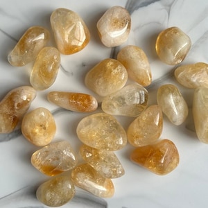 Abundance and Positivity, Tumbled Citrine Stone, Tumbled Polished Citrine Crystal, Gemstone, Healing Crystal for Money, Healing Crystal