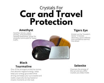 Car Protection Crystal Set – Reiki Charged, Safe Travels