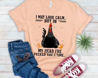 Funny Chicken Shirt Rooster - Etsy