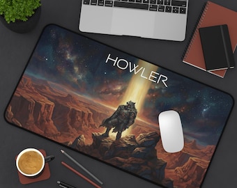 Red Rising Desk Mat - Howler Large Gaming Mouse Pad | Red Rising Merch & Bookish Gift for Fantasy Fans | Reaper of Mars Desk Decor
