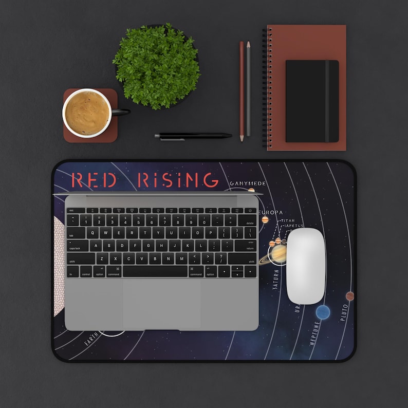 Red Rising Solar System Illustration Desk Mat, Howler Approved, Darrow ...