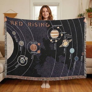 Red Rising Sci Fi Howler's Merch geweven deken, op Darrow geïnspireerde plaid