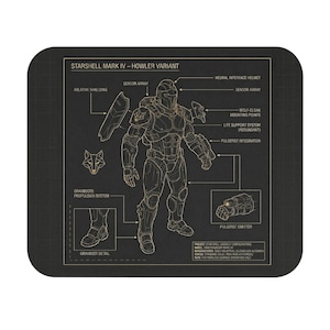 Starshell Armor-muismat | Red Rising Blueprint-bureaumat