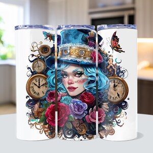 Skurril Wunderland Tumbler wrap, Sublimationsdesignvorlagen, gerader PNG Digitaler Download. 20 Unzen Becherverpackung