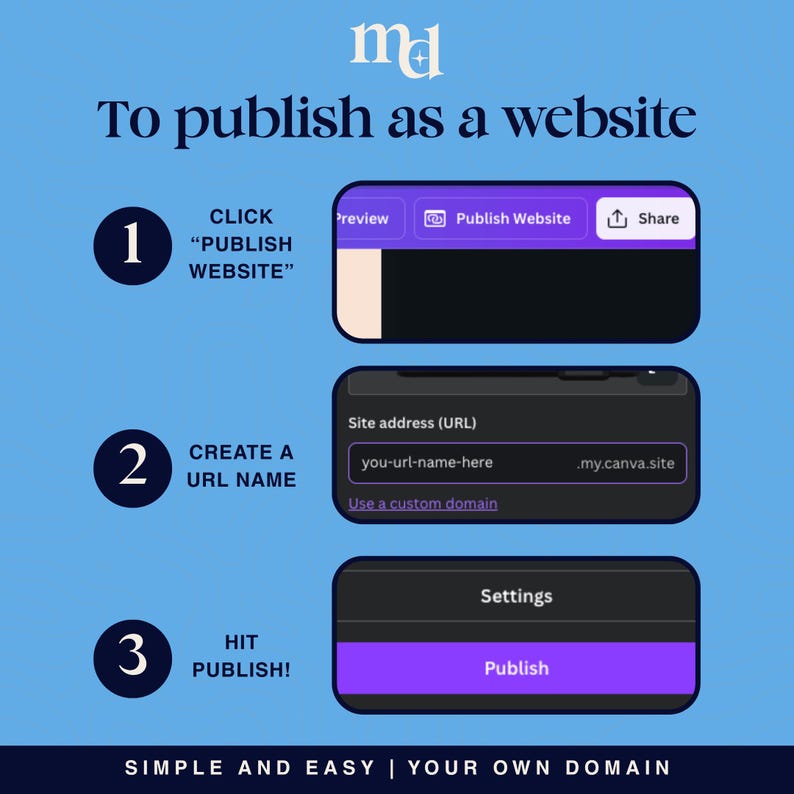 Public Speaker Website Canva Template Author Landing Page, Easy Edit