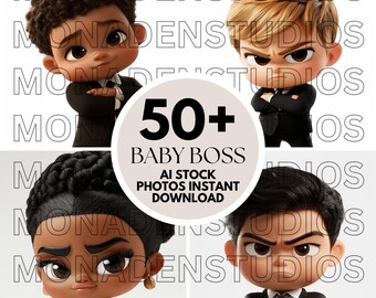 50+ Baby Boss AI Stock Photos: Birthday Party Prints (Digital Download)