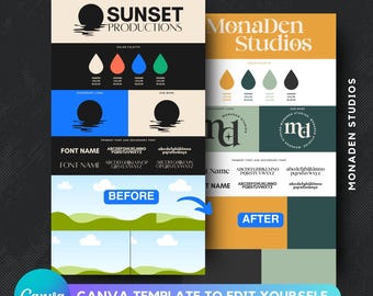 Editable Mini Brand Board Template: Canva Branding Kit (Digital Download)