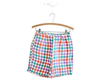 Polka Dot Shorts / 60s 50s High Waisted Shorts