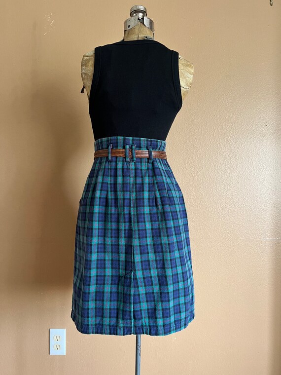 1980s The Gap Flannel Mini Skirt / Vintage 80s Hi… - image 5