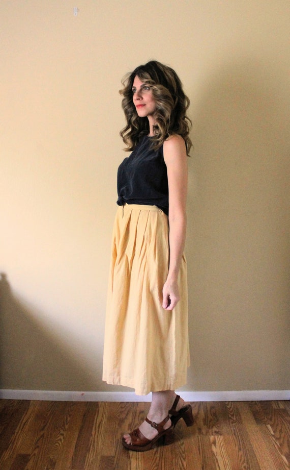 Vintage Button Up Gauze Skirt / 1990s Skirt / 90s… - image 6