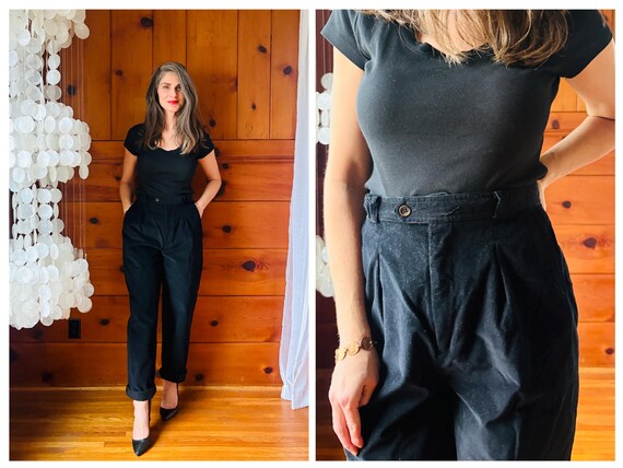 90s Black Corduroy Pants / 1990s Corduroy Pants