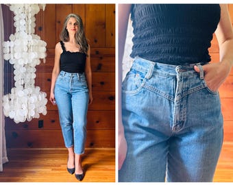 1980 Jeans / Vintage 80s 90s High Waisted Denim