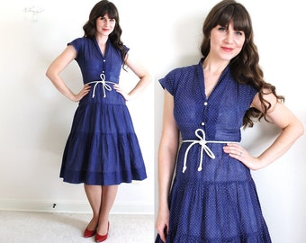 1950's Dress / 50's Dress / Blue 50's Dress