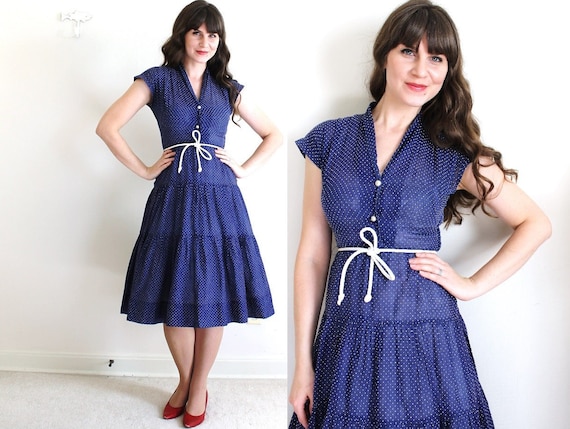 1950's Dress / 50's Dress / Blue 50's Dress