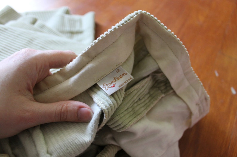 1960s Wiggle Skirt / 60s Skirt / 1960s Tan Corduroy Skirt image 5