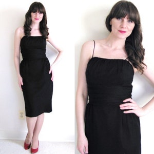 Little Black Dress / 50s Dress / 50s Wiggle Dress - Etsy