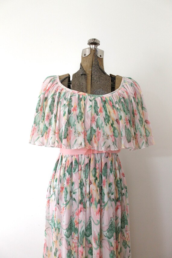 1970s Maxi Dress / 70s Dress / 1970s Pastel Flora… - image 5