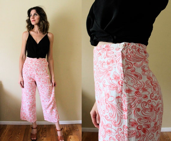 1930s Lounge Pants / 1930s Beach Pajamas Pants / 1