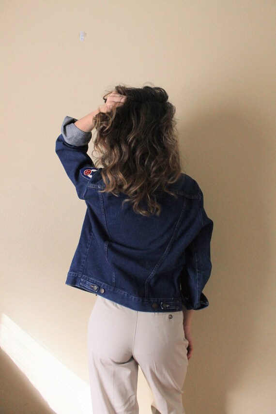 1980s Denim Jacket / 1980s 80s Ruster Cropped Den… - image 4