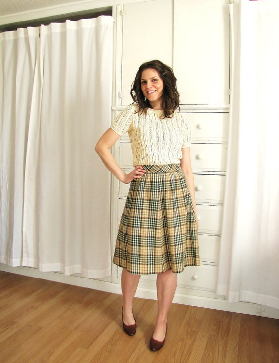 1960s Plaid Skirt Dress by Alexa of Sunny California | XS/S