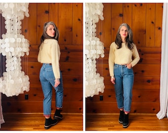 1990s Flannel Lined Jeans / 90s Flannel Lined Denim