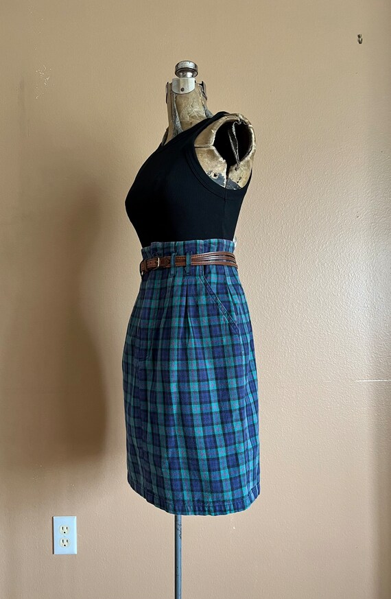 1980s The Gap Flannel Mini Skirt / Vintage 80s Hi… - image 7