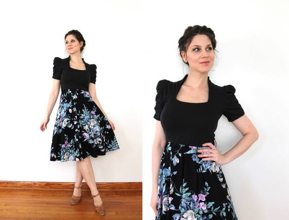 50s Style Dress / 80s 90s does 50s Dress / 1950s S