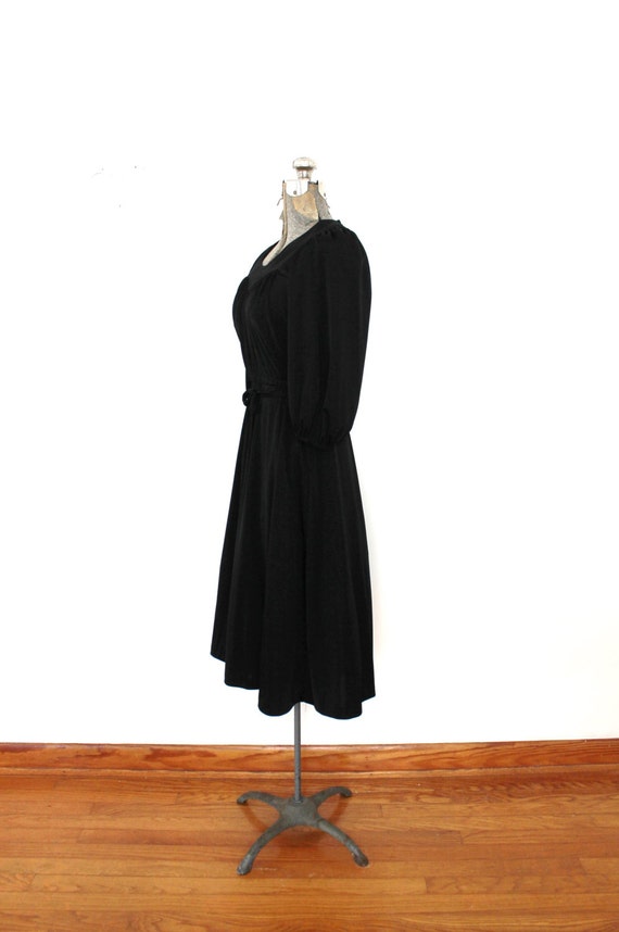 70s Black Dress / Black 1970s Grecian Disco Dress - image 3