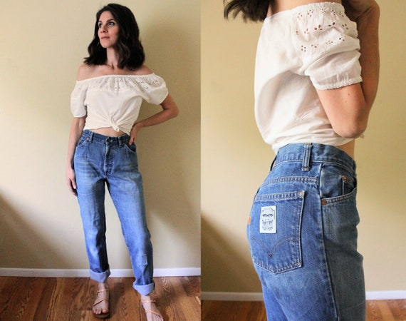 1970s Levis Denim Jeans / 70s High Waisted Levis B