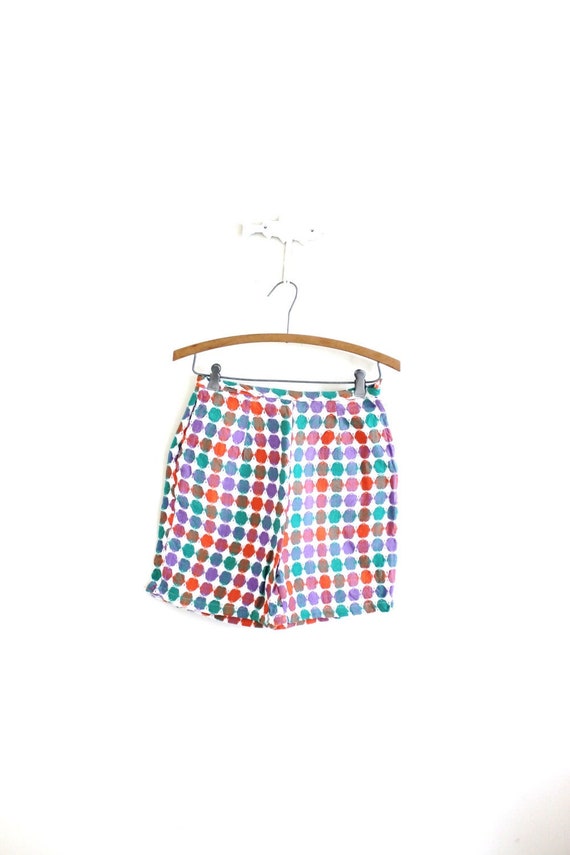 Polka Dot Shorts / 60s 50s High Waisted Shorts
