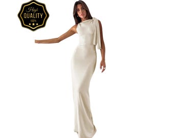 Vestido largo maxi para mujer: atuendo informal de verano sin mangas, ideal para fiestas nocturnas y clubes.