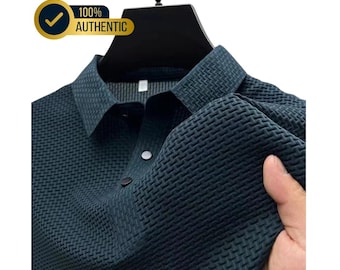 Camisa polo casual masculina: manga curta, cor sólida, camiseta social de verão