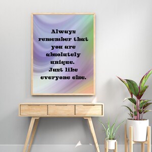 Motivational Quote Digital Wall Art, Unique and Inspirational Printable, Abstract Colorful Background Home Decor, Digital Download Art