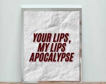 Romantic Lyric Quote Poster: Minimalist Couples Wall Art (Digital Download)