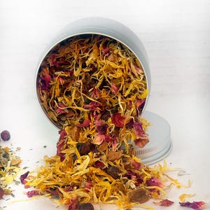 Rose Glow Herbal Tea – Rose Hawthorn Calendula – Circulatory Support Tea – Uplifting Floral Blend – Caffeine-Free Loose Leaf