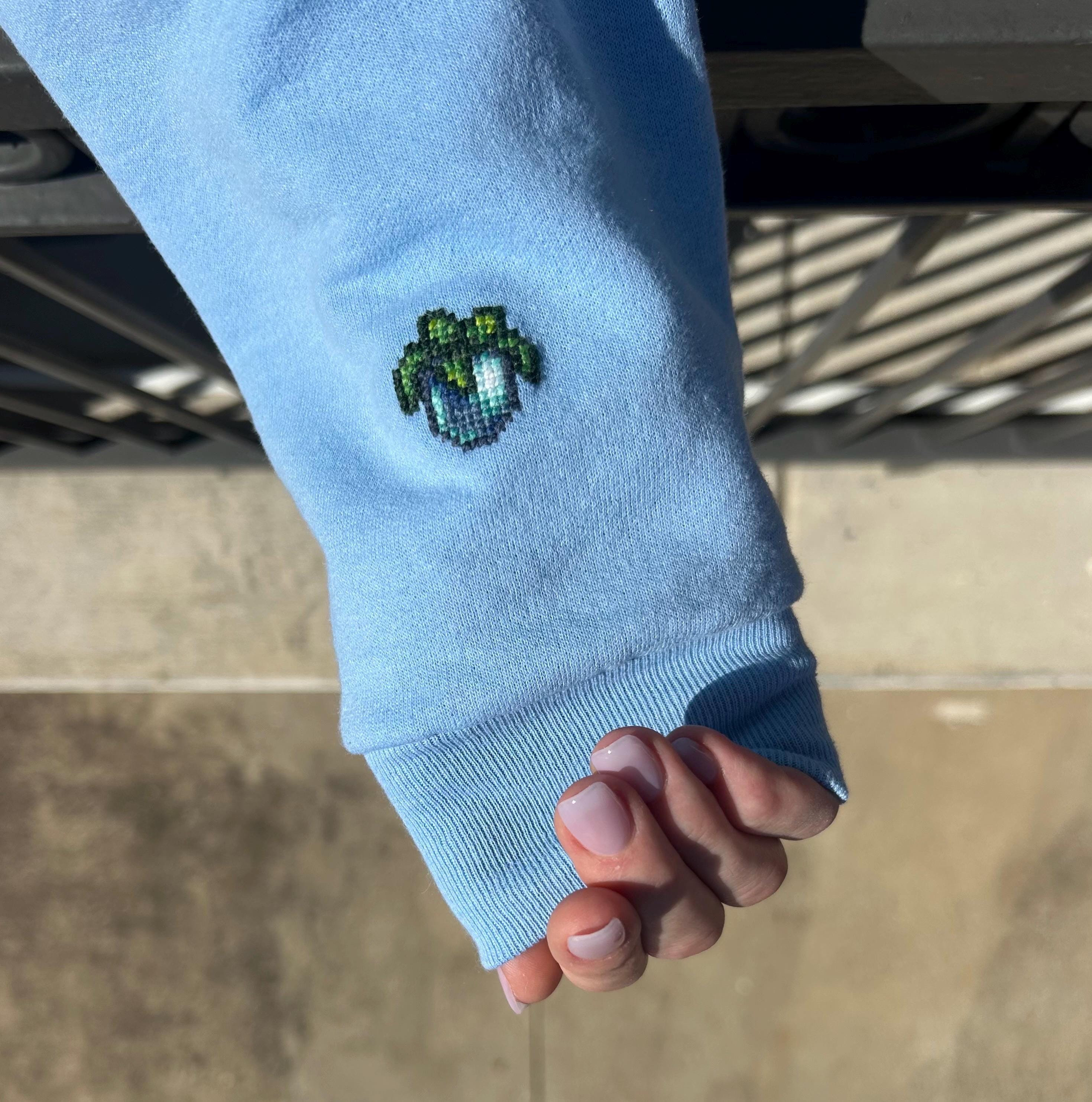 Ancient Fruit Sleeve Add-On - Stardew Valley Inspired and Cross Stitched by Hand
