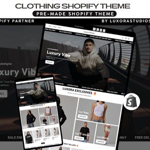 Shopify Theme Clothing Brand For Shopify Store, Streetwear Luxury Fashion T-shirt Shopify Website, Activewear Gym Shopify Clothing