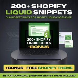 Oltre 210 frammenti di codice Shopify Liquid / sezioni Shopify personalizzate (PDF/ZIP)