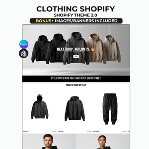 Tema de Shopify para ropa, plantilla de Shopify para camisetas de lujo de ropa urbana, tienda de moda minimalista
