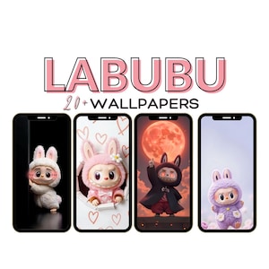 Labubu Cute Wallpapers for iPhone and Android Phones Home & Lockscreen Walls Home Screen iOS Themes Mobile 4K Wallpapers Labubu Wallpapers