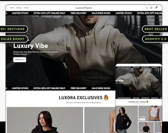 Luxora Streetwear Shopify Theme: Clothing Store Template