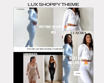 Luxora Clothing Shopify Theme: Streetwear & Fashion Brand Website (Digital Download)