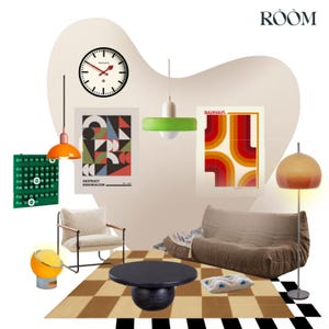 Tablero de inspiración Bauhaus / Tablero de inspiración digital de estética moderna / Paleta de colores Bauhaus imprimible / Inspiración para diseño de interiores