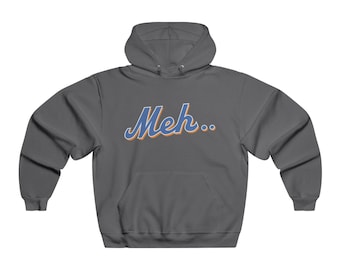 Meh... Sudadera con capucha estilo retro / Sudadera con eslogan informal